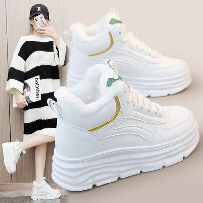Damen Sneaker High-Top Warmfutter Dämpfende Sohle