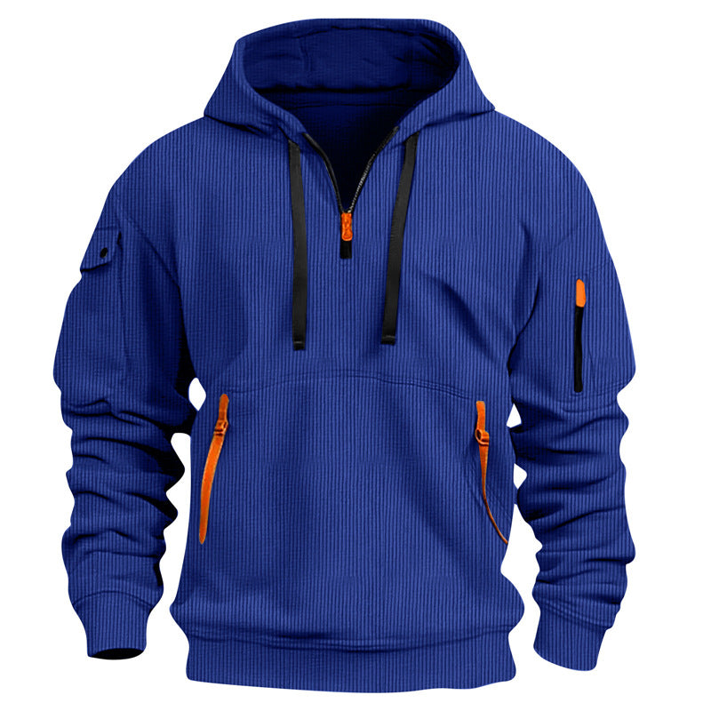 Herren Hoodie Freizeit Kapuzenpullover mit Kängurutasche