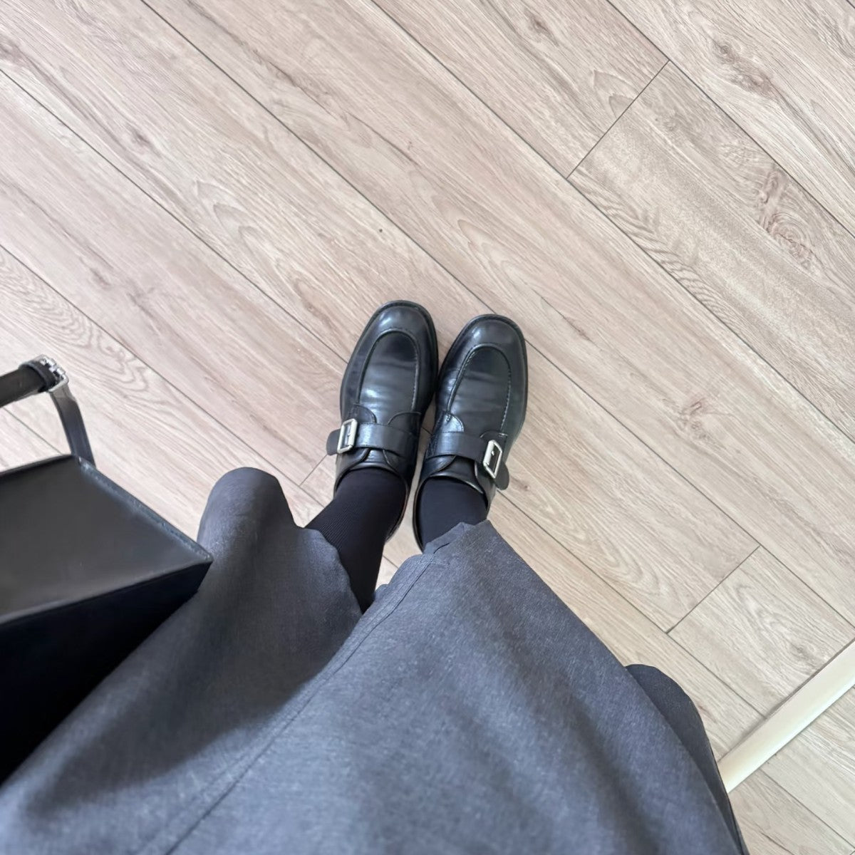 Damen Mokassins Elegante Schnalle Hochwertiges Leder