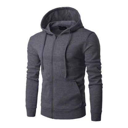 Herren Sweatjacke Durchgehend Reißverschluss Taschen Sportlich