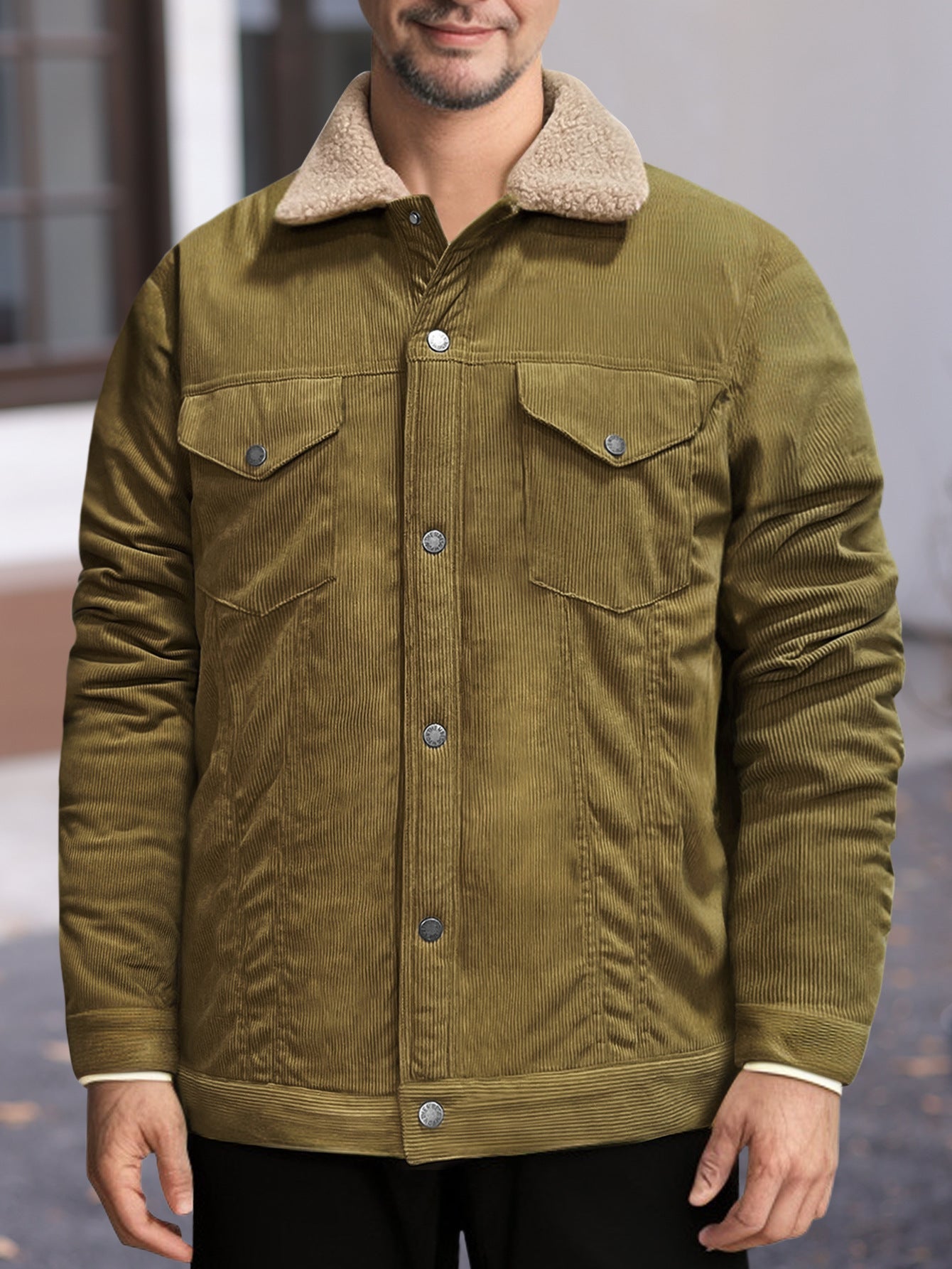 Herren Stoffjacke Elegant Schwarz Modern