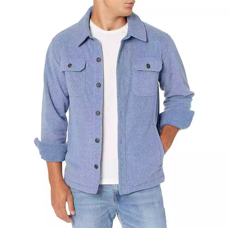 Herren Fleecejacke Warm mit Taschen Modern Sportlich