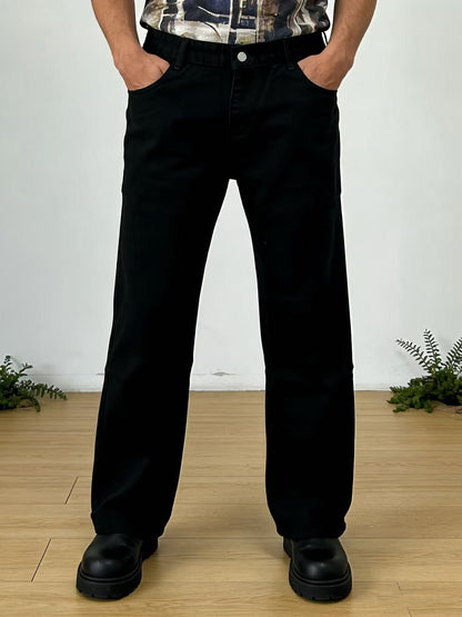 Herren Chino-Hose Hohe Taille Bequem Elegant