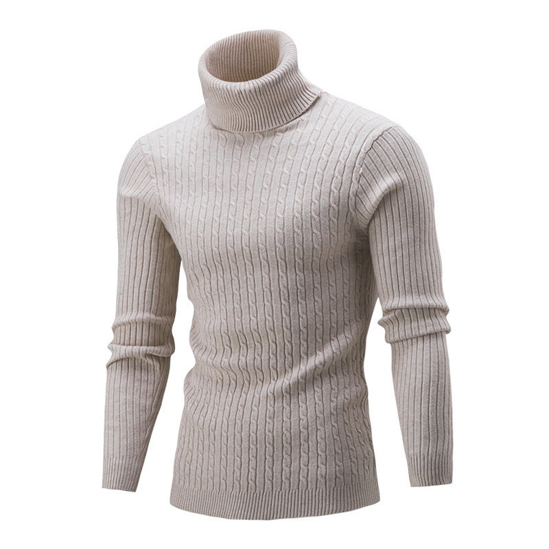 Herren Rollkragenpullover Weich Kuschelig Strick
