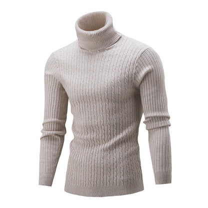 Herren Rollkragenpullover Weich Kuschelig Strick