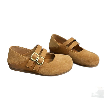 Damen Ballerinas Komfortabel mit Schnalle Elegant