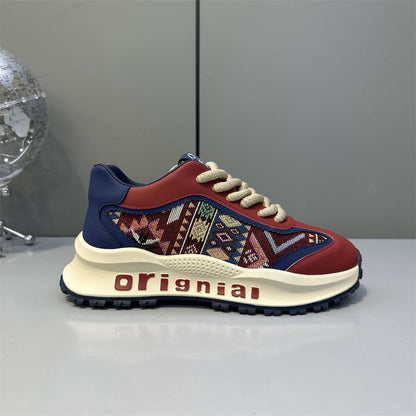 Damen Sneaker Sportlich Geometrisches Muster Schwarz