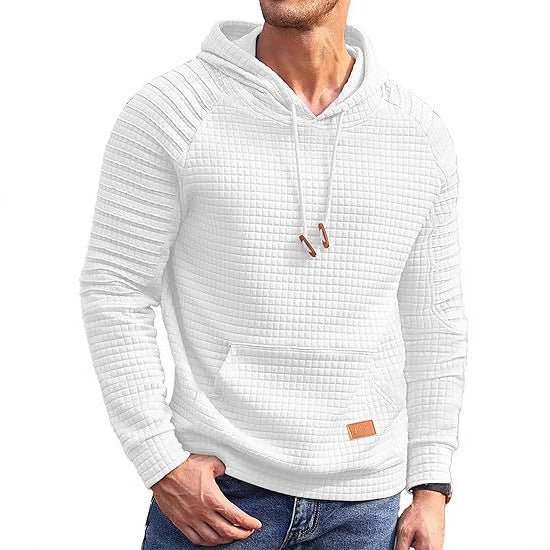 Herren Kapuzenpullover Lässig Strukturiert Grau