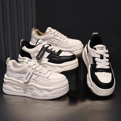 Damen Sneaker Plateau Chunky Klettverschluss Trend