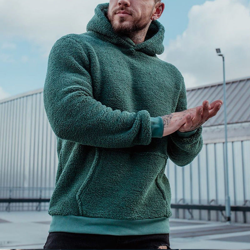 Herren Fleece Hoodie Kapuzenpullover Weich Mit Kängurutasche