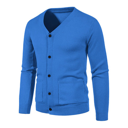 Herren Strickcardigan Fein Gestrickt Modern
