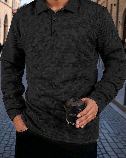 Herren Polo Hemd Langarm Modern Berlin Style
