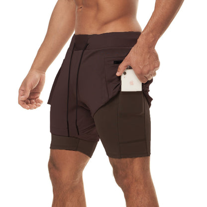 Herren Trainingshorts Mit Unterhose Funktionale Sportshorts