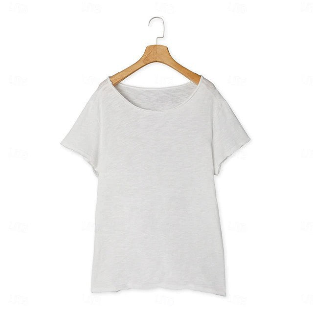 Herren T-Shirt V-Ausschnitt Lässig Überschnittene Schultern Trendy