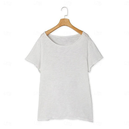 Herren T-Shirt V-Ausschnitt Lässig Überschnittene Schultern Trendy
