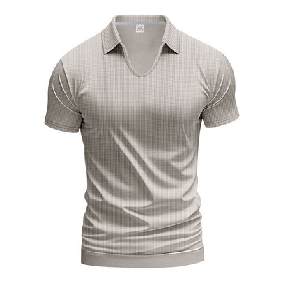 Herren Polo-Shirt Modern Schnitt Strukturiert