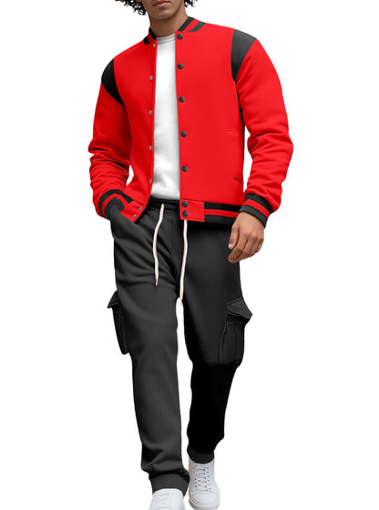 Herren Lederjacke Asymmetrisch Modern mit Nieten