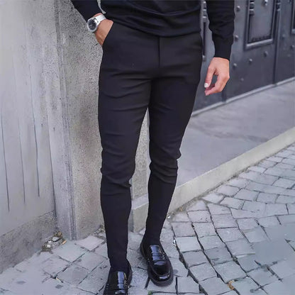 Herren Slim Fit Hose Stretch Modern Elegant