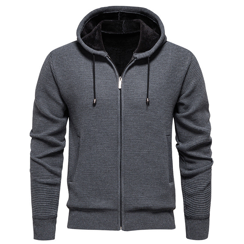 Herren Kapuzenjacke Modern Style Softshell Schwarz - BerlinGlamour