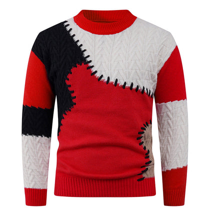 Herren Strickpullover Modern Geometrische Muster Elegante Optik