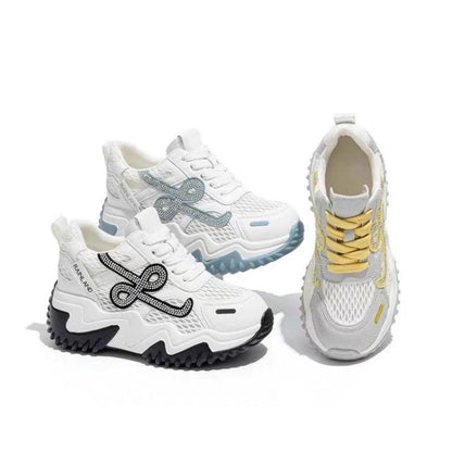 Damen Sneaker Glitzernde Akzente Atmungsaktiv Sportlich