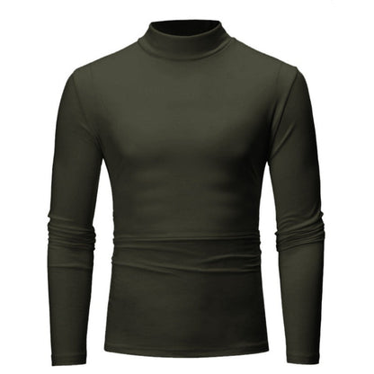 Herren Langarmshirt Rollkragen Stretch Atmungsaktiv Modern