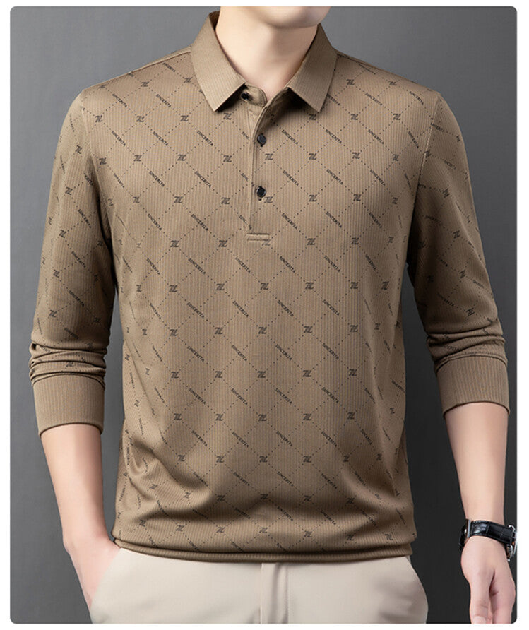 Herren Poloshirt Langarm Atmungsaktiv Modern