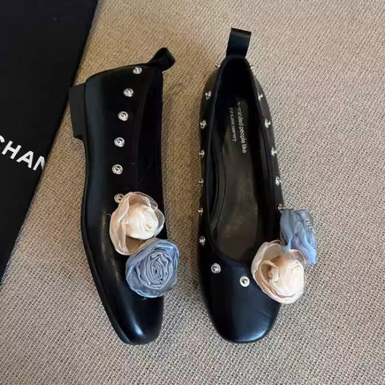 Damen Ballerinas Schmuck Applikationen Bequem