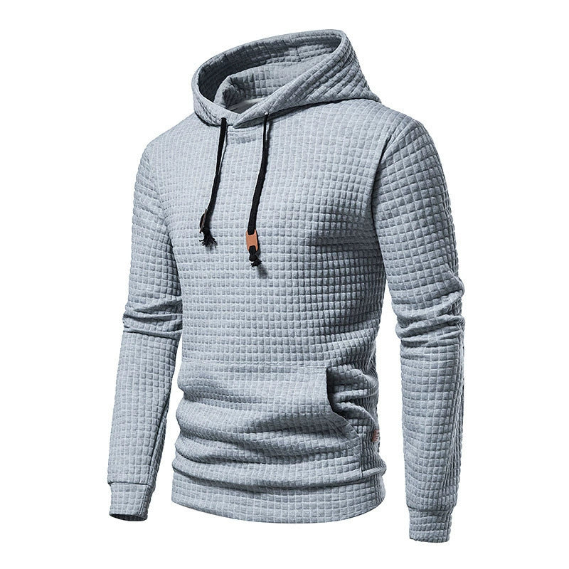 Herren Kapuzenpullover Strukturiert mit Känguru-Tasche Modern