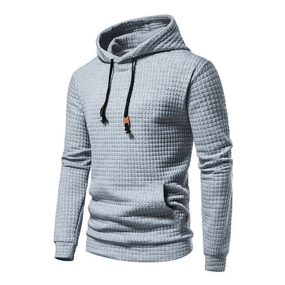 Herren Kapuzenpullover Strukturiert mit Känguru-Tasche Modern