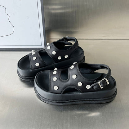 Damen Sandalen Luxus Modisch mit Verzierungen - BerlinGlamour
