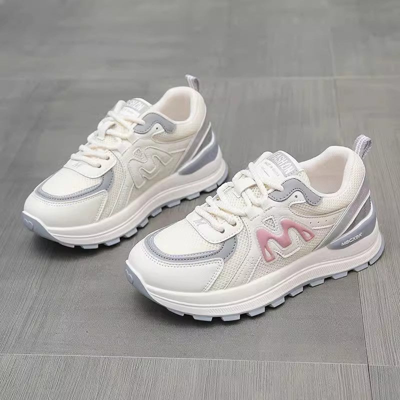 Damen Sneaker atmungsaktiv Mesh Laufsohle Dämpfung