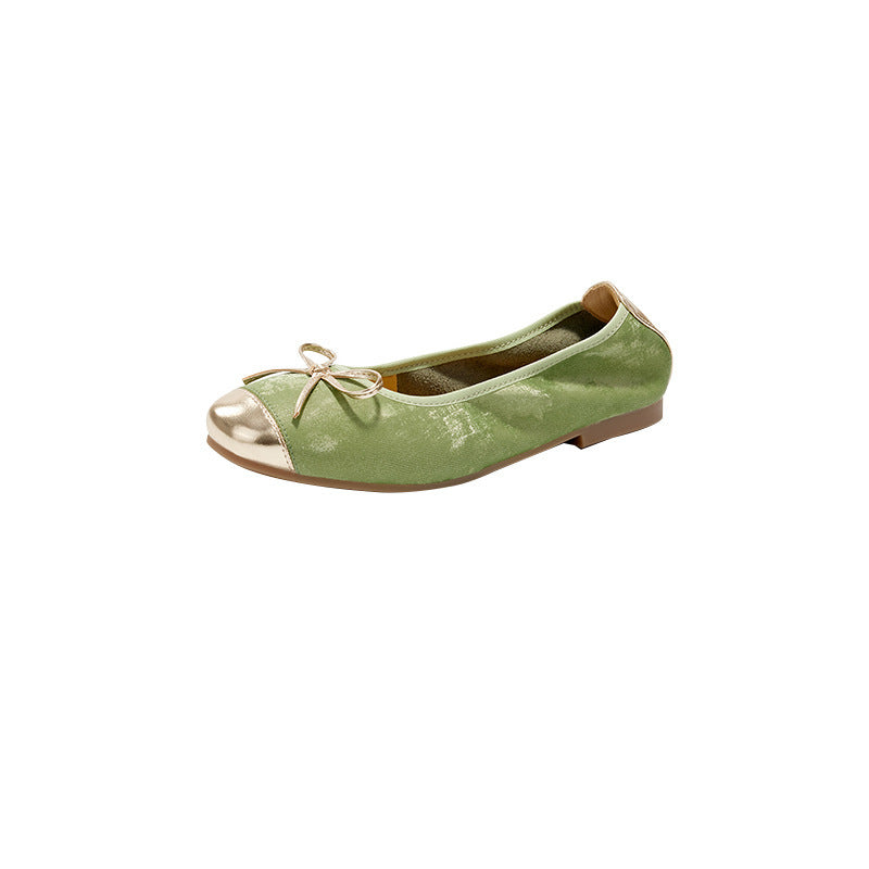 Damen Ballerinas Elegante Schleifen Detail Luxus Qualität