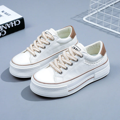 Damen Sneaker Plateau Atmungsaktiv Hohe Sohle