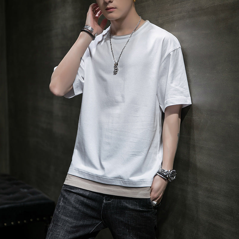 Großes Oversized Herren T-Shirt mit Kontrast