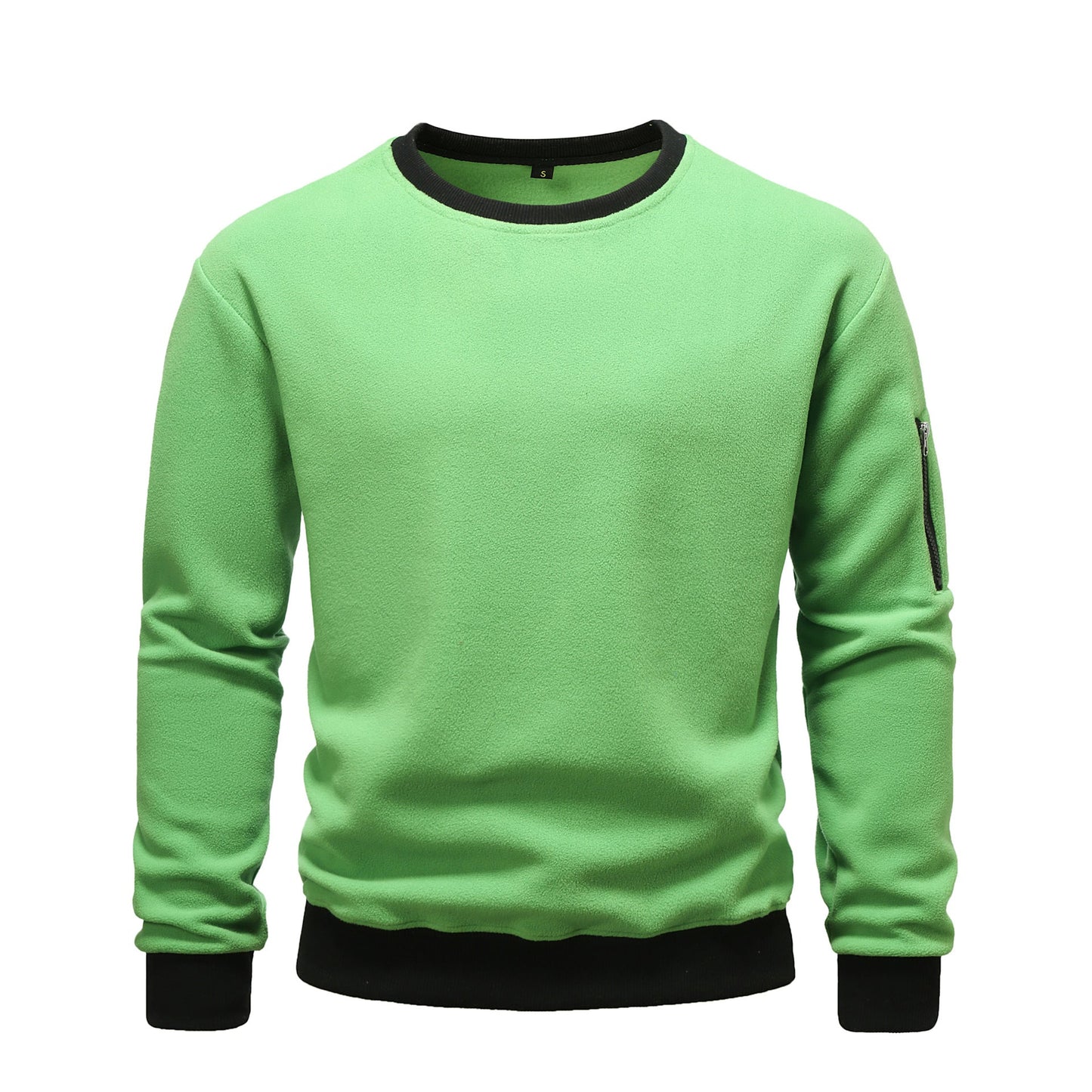 Herren Sweatshirt Fleece mit Brusttasche Sportlich Bequem