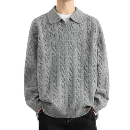 Herren Strickpullover Klassisch Nautisch Kabelmuster