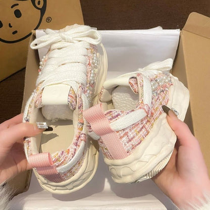 Damen Sneaker Modisch mit Weicher Sohle und Einzigartigem Design