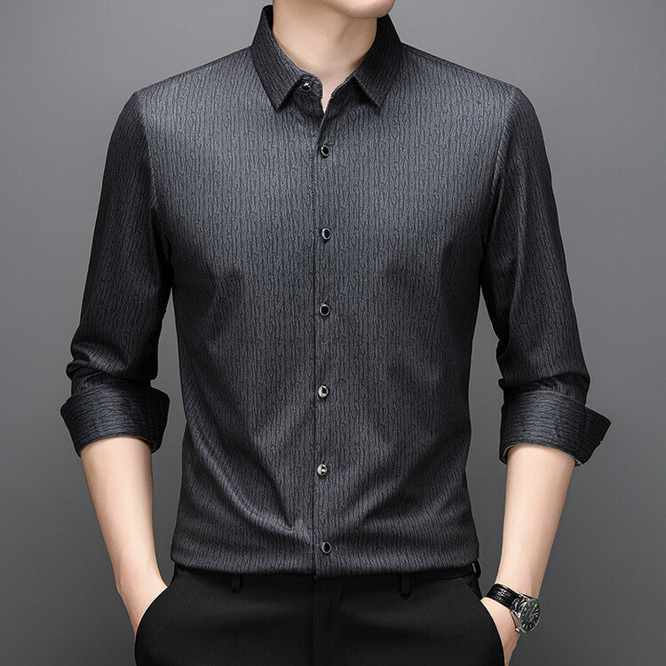 Herren Hemd mit feiner Struktur Moderne Businessstyle