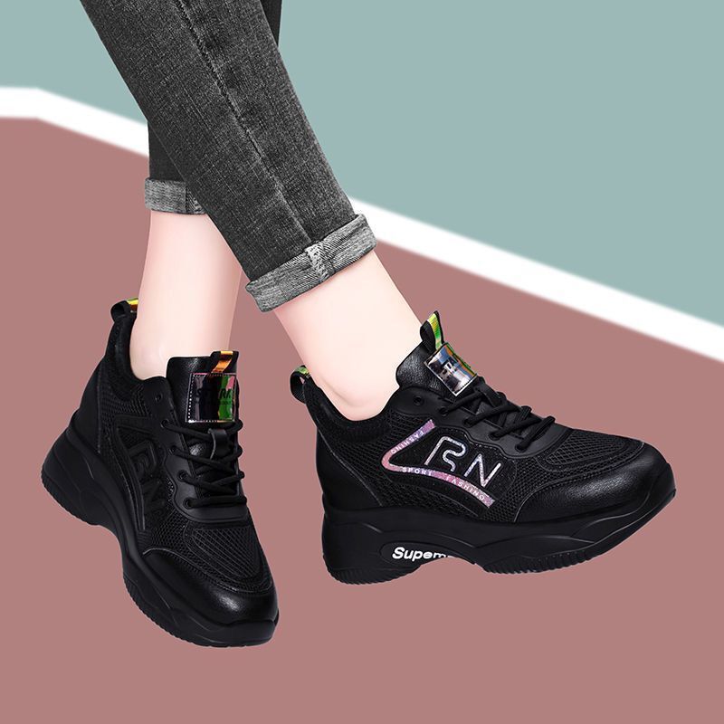 Damen Sneaker Sportlich Bequem Weißen Lederschuhe