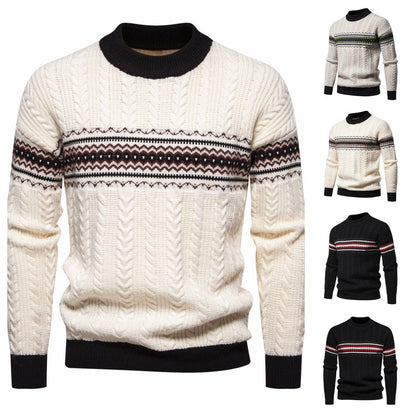 Herren Strickpullover Zopfmuster Modern Stilvoll