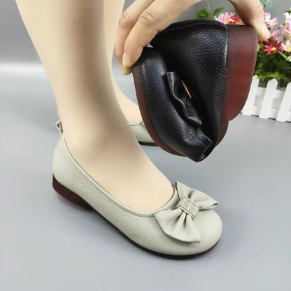 Damen Ballerinas Elegante Schleife Komfortabel