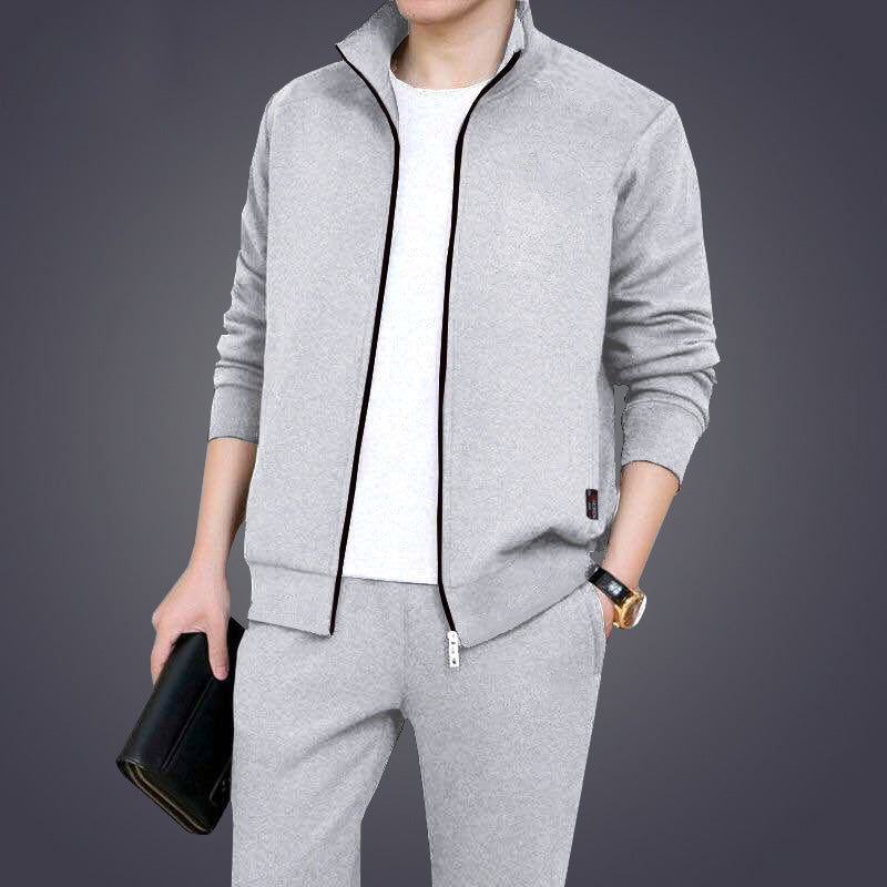 Herren Sportsweatjacke Slim Fit Stehkragen Modern - BerlinGlamour