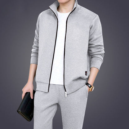 Herren Sportsweatjacke Slim Fit Stehkragen Modern - BerlinGlamour