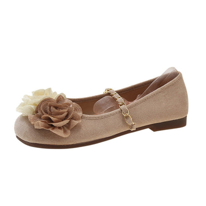 Damen Ballerinas Elegante Blumen Design
