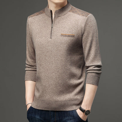 Eleganter Herren Pullover Halbzip Modern