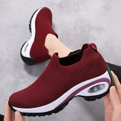Damen Sneaker Bequem Luftdurchlässig Slip-On Schuhe