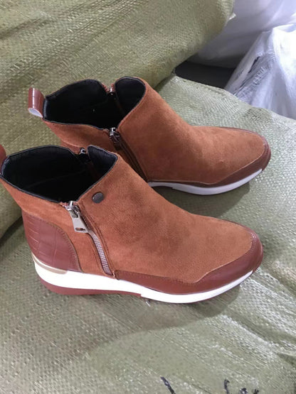 Damen Stiefeletten Elegante Reißverschluss Schuhe Frauen