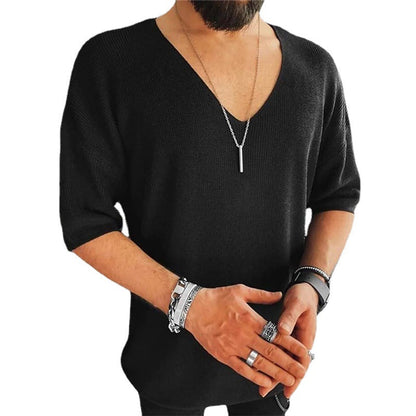 Herren Pullover Übergröße V-Ausschnitt Großes Modell