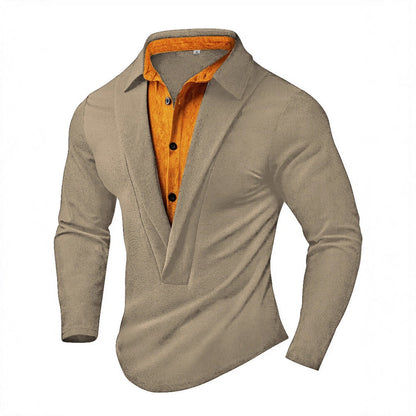 Herren Langarmhemd Modern mit Textildruck Elegantes Design